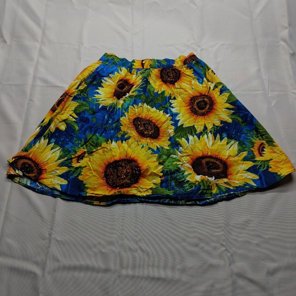 Retrolicious Skirt Sunflower Print Rockabilly Pinup Retro Women's M